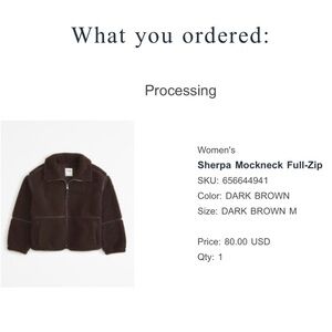 Abercrombie Sherpa Mock-neck full zip brown